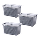 3 Cajas Organizador Multifuncional Para Refrigerador 20x13,5