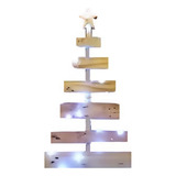 Arbol Navidad 50 Cm Decorativo Madera Vintage Nordico Luces