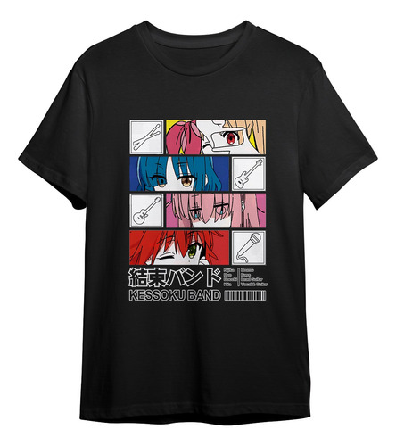 Camiseta Básica Camisa Bocchi The Rock Kessoku Band Anime 