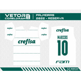 Arte Vetor Camisa Palmeiras Reserva 2022