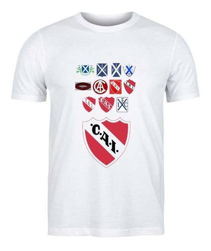 Remera De Independiente Cai Rojo Avellaneda Historial Escudo