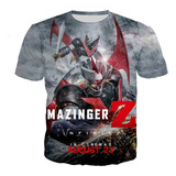 Playera De Manga Corta Con Estampado 3d Mazinger Z