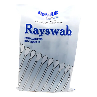 Swab Estéril Haste Plástica De Rayon Pacote Com 100 Unidades | Parcelamento sem juros