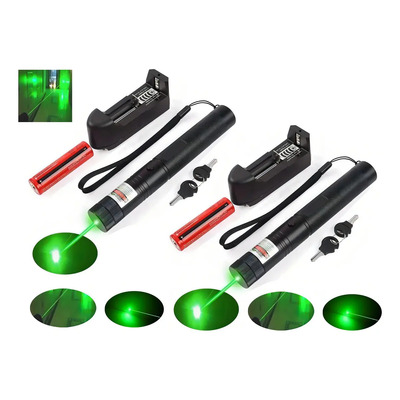 2 Piezas Moreka Lj-3003 Puntero Láser Verde Potente Con Carga 5000mw 15km De Alcance Línea Continua | MercadoLibre