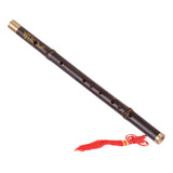 Flauta Dizi Bambu Preta Profissional Tradicional Feita À