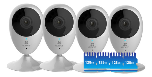 Kit X4 Camara Seguridad Wifi 1080p Ezviz + 4 Memorias 128gb