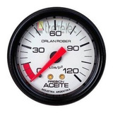 Reloj Manómetro Presión De Aceite Mecánico 120 Lbs L Blanca 