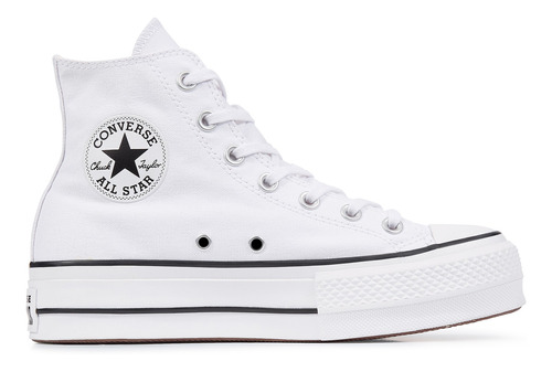 Zapatilla Converse Chuck Taylor Hi Plataforma Mujer Blanco