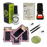 Kit Extensão Cílios Pinças + Removedor+ Cola Elite + Brinde