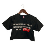 Crop Top Dama Mujer Blusas Cortas Talla Unica Netflix