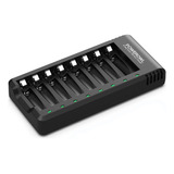 Cargador De Bateria Powerowl 8 Bay Aa Aaa (carga Usb De Alt