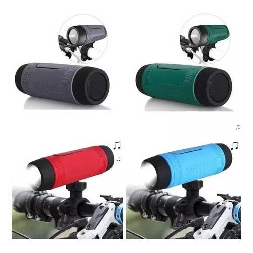 Parlante Para Bicicleta Con Bluetooth Linterna Power Bank