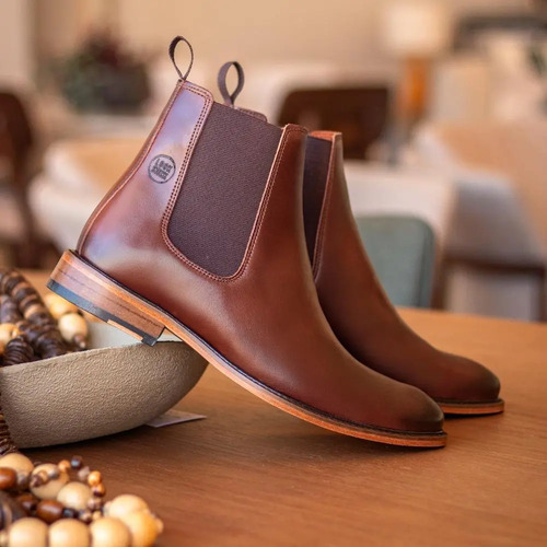 Bota Chelsea Masculina Em Couro Legítimo Estilo Italiana | Parcelamento sem juros