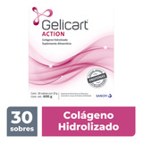 Colágeno Hidrolizado Gelicart Action 30 Sobres Con 20g C/u