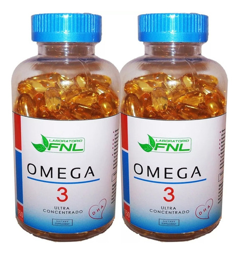  Packx2, Omega 3, 300 Caps De 1000mg Fish Oil Triglicerido 