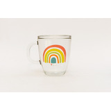 Taza De Vidrio Templado Diseño Arco Iris  Marca Acabajo