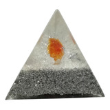 Orgonita Pirámide Tetraédrica Con Cristal De Citrino