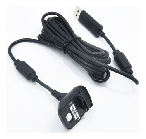 Cabo Usb Play And Charge Preto Xbox 360 Original Microsoft