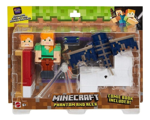 Figura Minecraft Phantom Y Alex Mattel