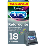 Retardante Masculino Con Benzocaina 5% Pak 18 Condones Durex