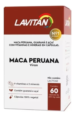 Maca Peruana Lavitan Viron 60 Caps - Aumento Da Libido Cimed