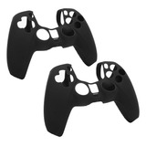 2 Peças De Capa De Silicone Para Jogo Ps5 Gamepad À Prova De