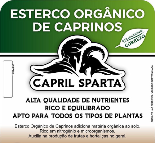  Adubo Esterco Orgânico Caprinos Cabra Bode Cabrito 2 Kg