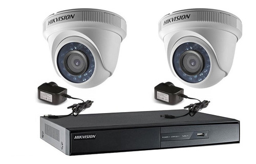 Camara Seguridad Kit Hikvision Dvr 8 Canales + 2 Domo 720p