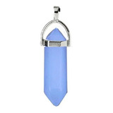 Collar De Cadena Colgante De Piedra Luminosa Péndulo Azul
