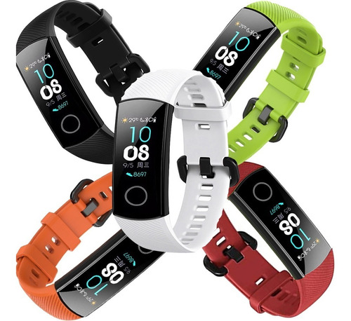 Pack 5 Correas Para Huawei Honor Band 4 Band 5 Banda Silicon