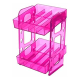 Mini Display Organizador Para Esmaltes Rosa - Santa Clara