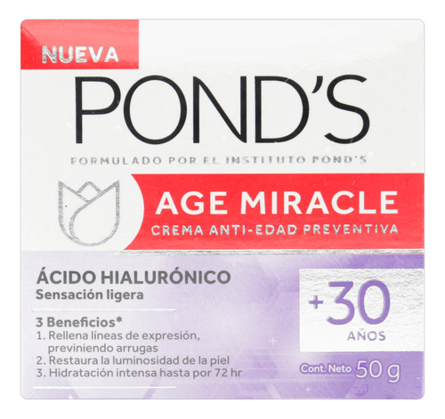 Crema Facial Ponds Agemiracle Acido Hia - g a $1038