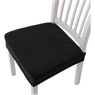 Fundas Elásticas para Sillas de Comedor Pack 6 Nuoqihai Negro Jacquard Lavables | Meses sin interés