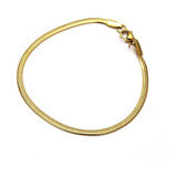 Pulsera Oro 18 Kilates Clapton Aplanada Fina 16cm X 3mm