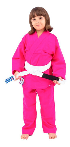 Kimono Jiu Jitsu Torah Kids Combate Pink Infantil