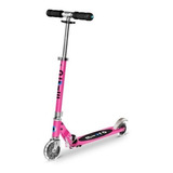 Patín Del Diablo Scooter Sprite Led Micro Aluminio Niños Color Pink