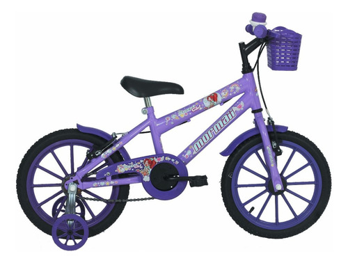 Bicicleta Mormaii Infantil Aro 16 Pp Com Rodinhas V-brake