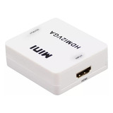 Adaptador Convertidor Hdmi A Vga Audio Tv Monitor Pc X1 Blan