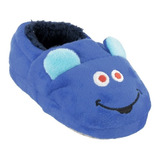 Pantufa Infantil Bebê Menino Monstrinho Azul Pimpolho Kids