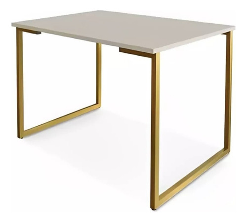 Mesa De Escritório Modelo Industrial Dourado 130 X 60