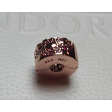 Pandora 788153c01 Pink Fan Pattern Spacer Clip Charm Ale Met