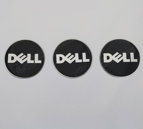 3 Adesivos Auto Relevo Resinado Logo Dell M1 + Tuning Top