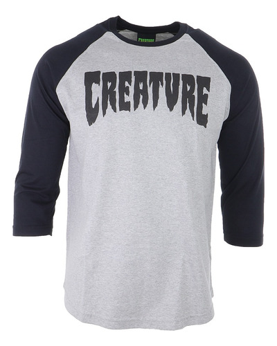 Camiseta Creature Raglan 3'4 Rev Logo