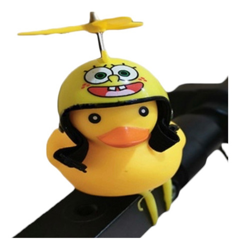 Pato Patito De Hule Con Casco Cool Decora Bici Moto Auto