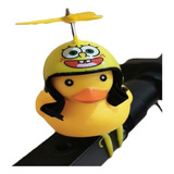 Pato Patito De Hule Con Casco Cool Decora Bici Moto Auto