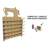 Porta Fio Madeira Com 42 Cones Suporte Carretel Linhas 0017