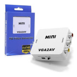 Mini Adaptador Vga2av Conversor Para Áudio E Vídeo