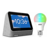 Bocina Inteligente Lenovo Smart Clock 2 + Foco Inteligente