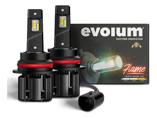 Kit Focos Led Evolum Flame Auto Tricolor 14,000lm Hiperled