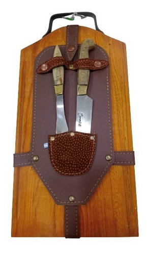 Juego De Cuchillo Con Tabla Ideal Para Asador  - El Cabure-